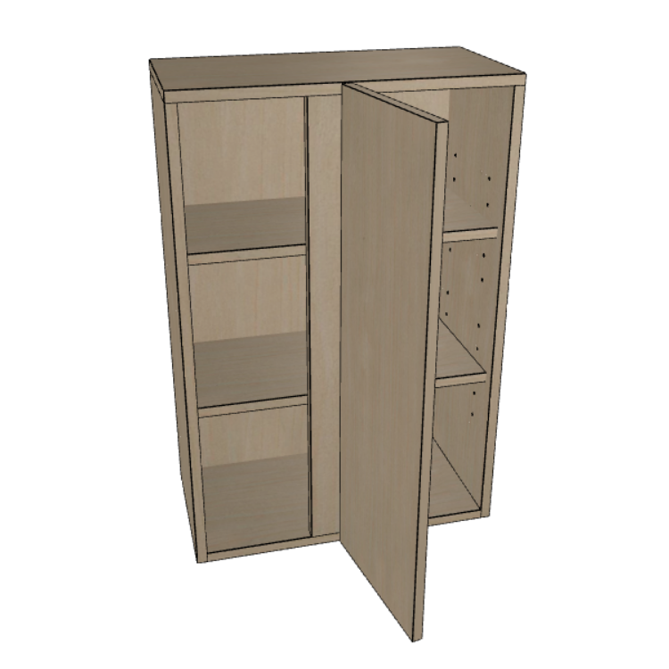 Wall Blind Corner Cabinet 24" Wide, 30"/36"/42" High.