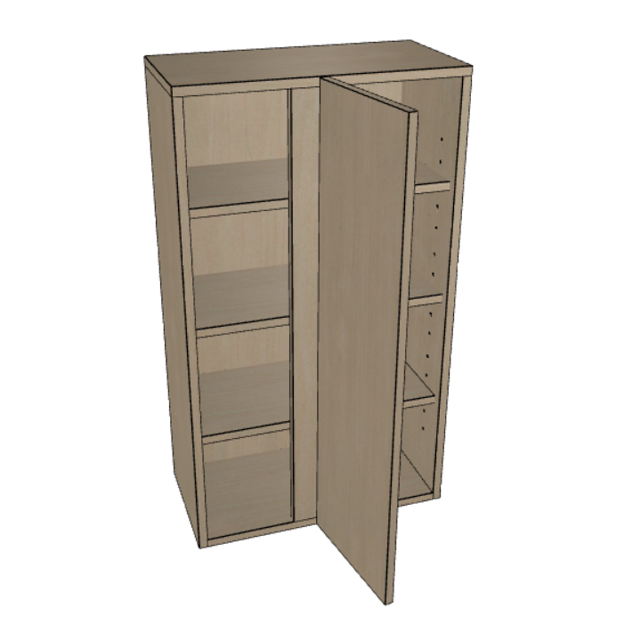 Wall Blind Corner Cabinet 24" Wide, 30"/36"/42" High.