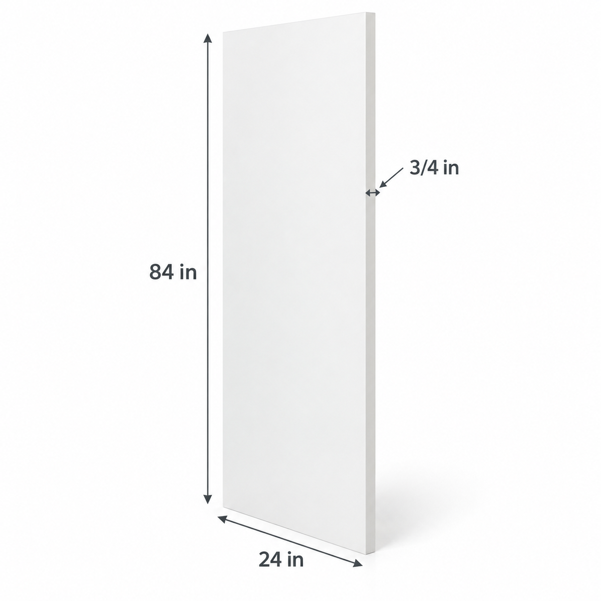 White Melamine End Panel