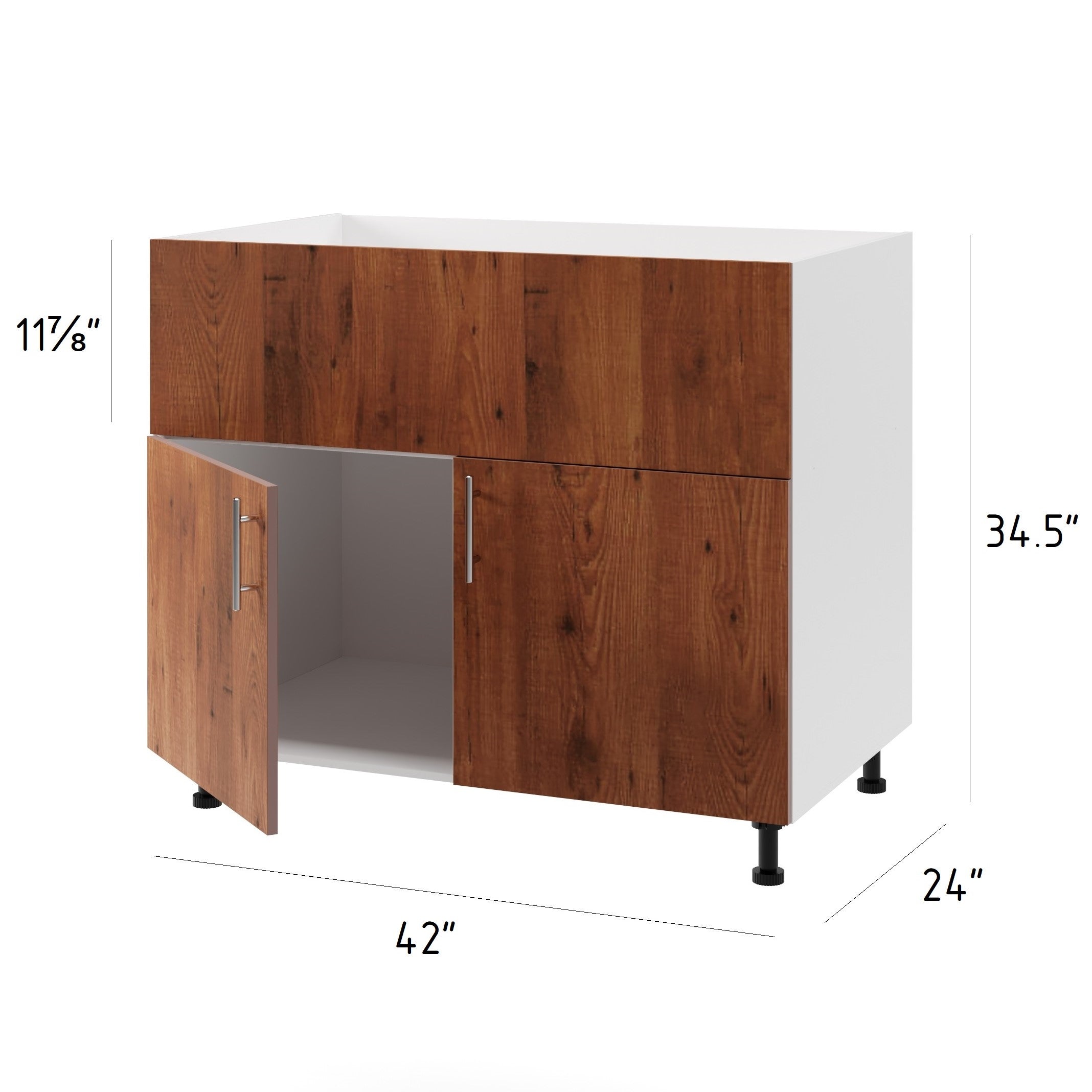 Base Kitchen Cabinet Island Back Grill Base 42 in. x 24 in. x 34.5 in