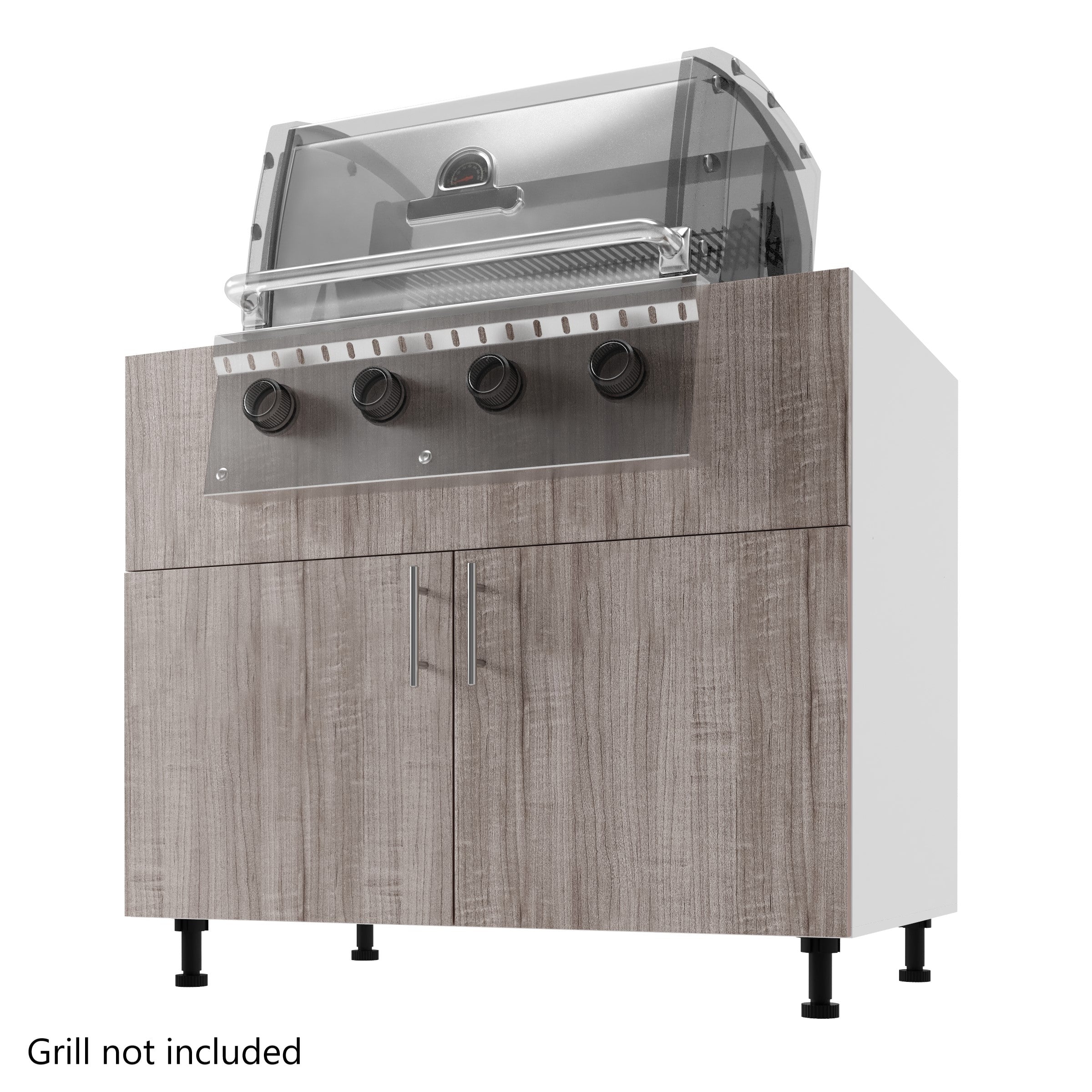 Base Kitchen Cabinet Island Back Grill Base 42 in. x 24 in. x 34.5 in