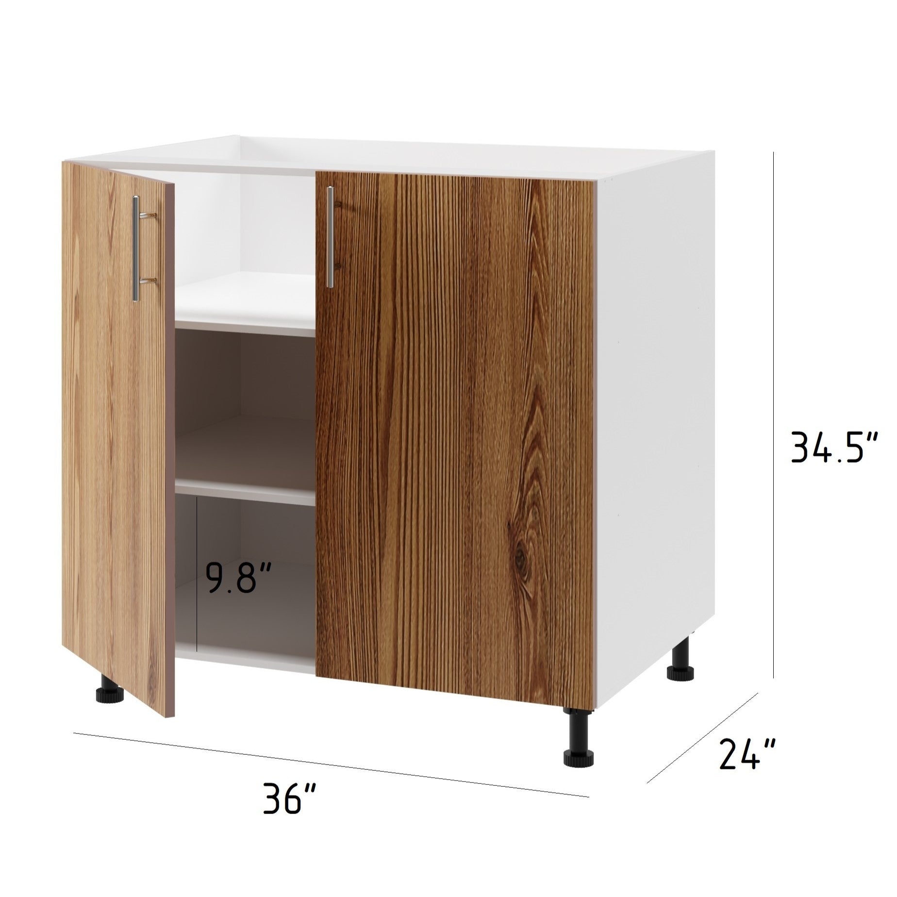 Base Kitchen Cabinet 36 in. W x 24 in. D x 34.5 in. H